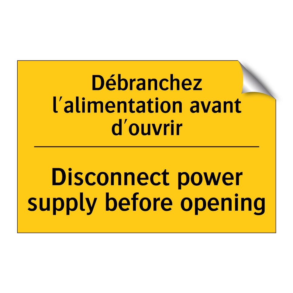 Débranchez l'alimentation avant  /.../ - Disconnect power supply before  /.../