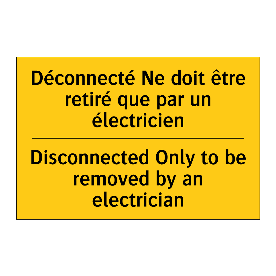 Déconnecté Ne doit être retiré  /.../ - Disconnected Only to be removed  /.../