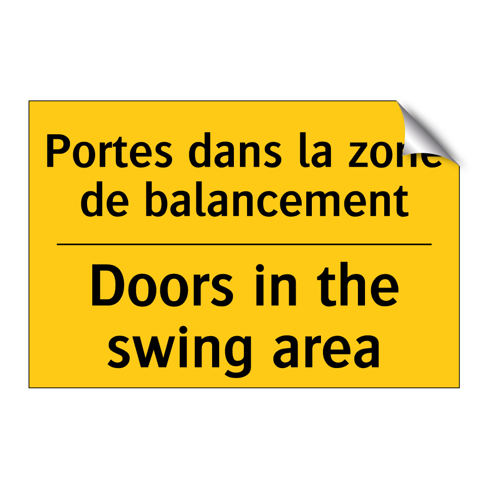 Portes dans la zone de balancement /.../ - Doors in the swing area