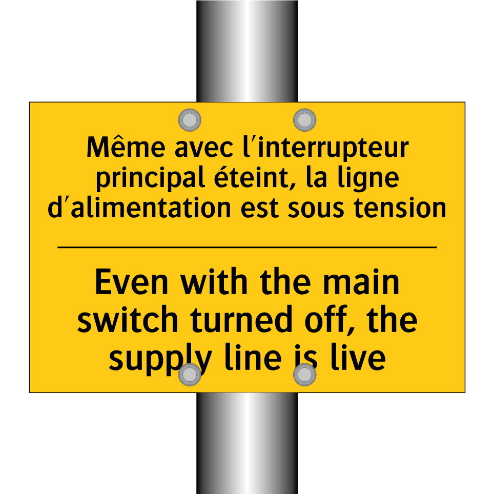 Même avec l'interrupteur principal  /.../ - Even with the main switch turned  /.../