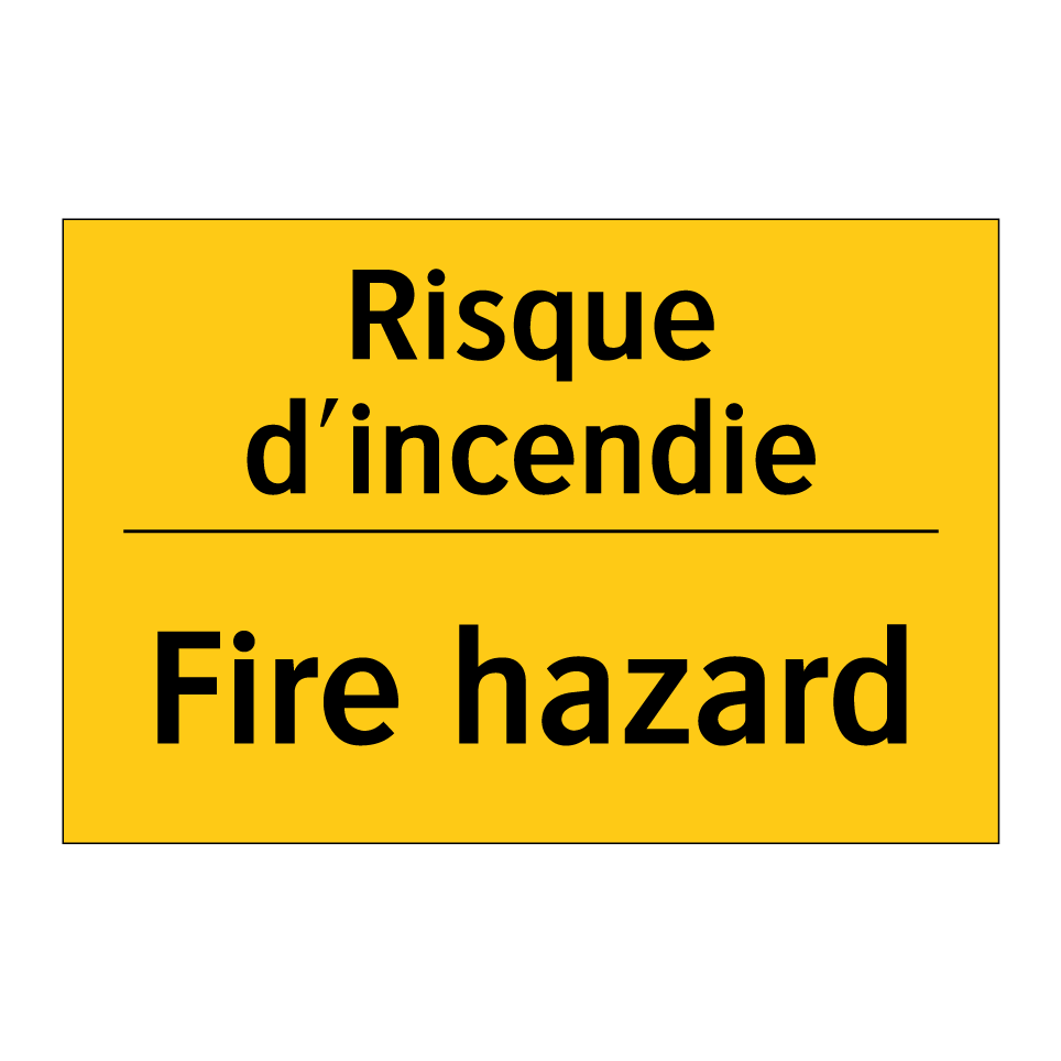 Risque d'incendie - Fire hazard