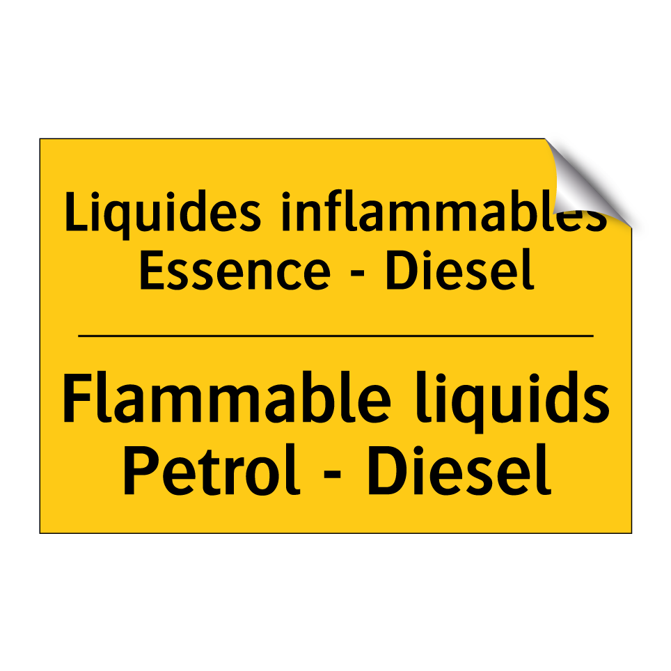 Liquides inflammables Essence  /.../ - Flammable liquids Petrol - Diesel /.../