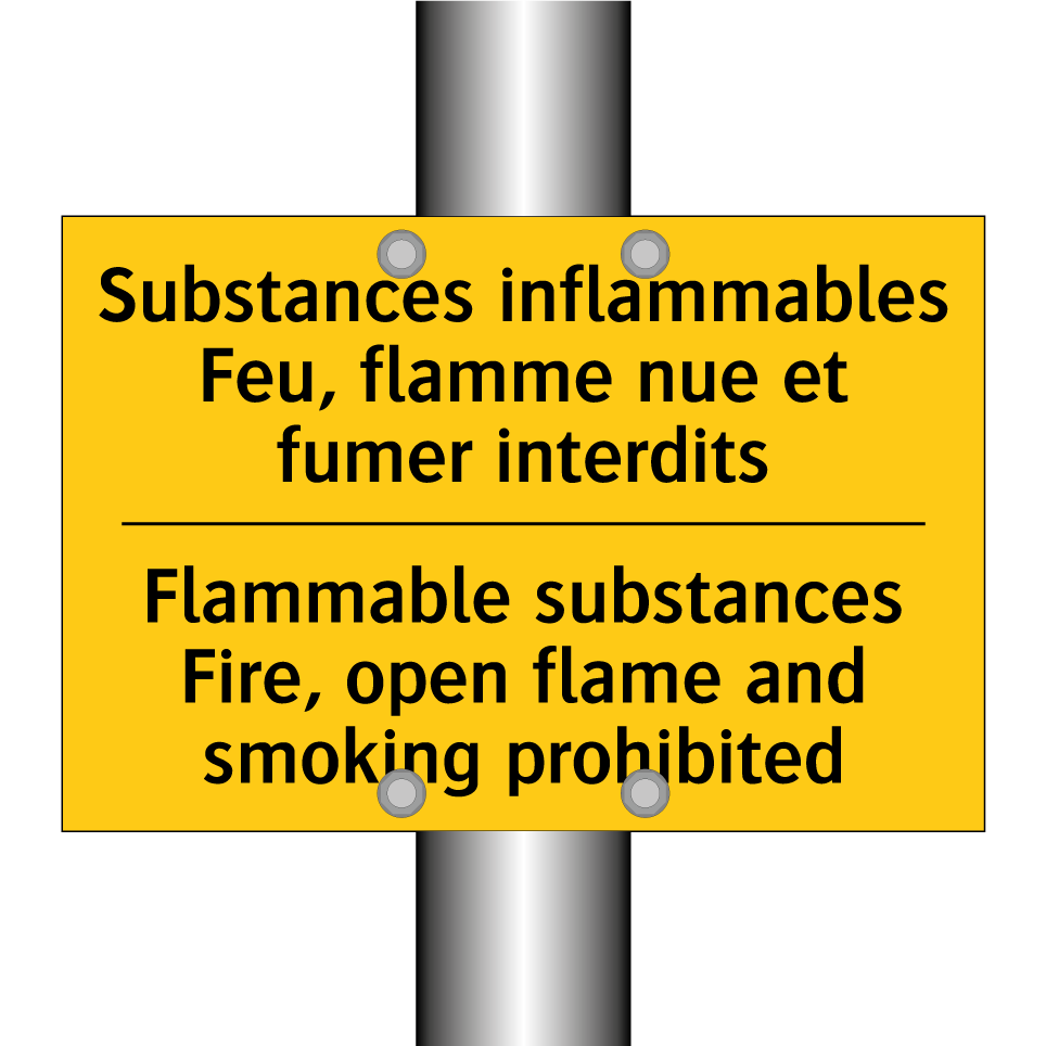 Substances inflammables Feu, flamme  /.../ - Flammable substances Fire, open  /.../