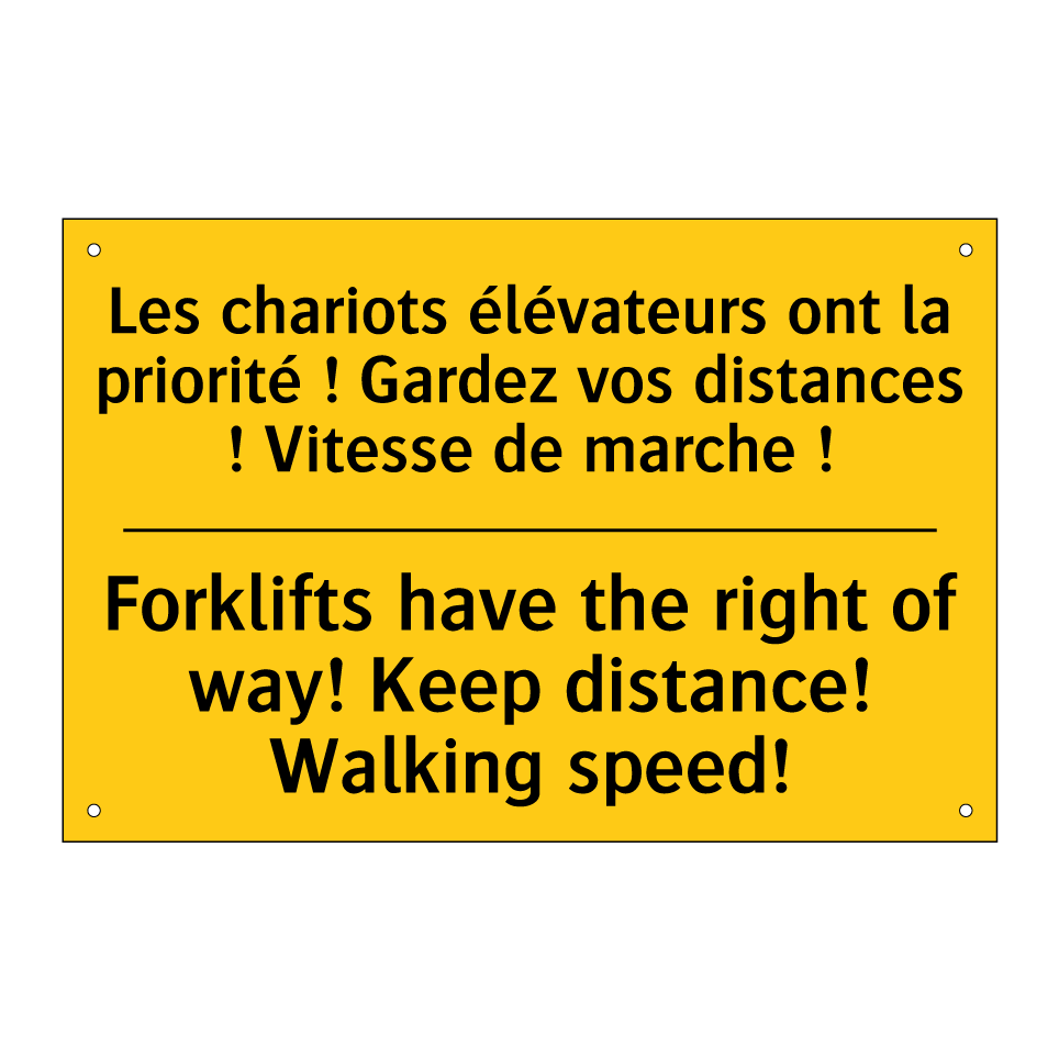Les chariots élévateurs ont la  /.../ - Forklifts have the right of way!  /.../