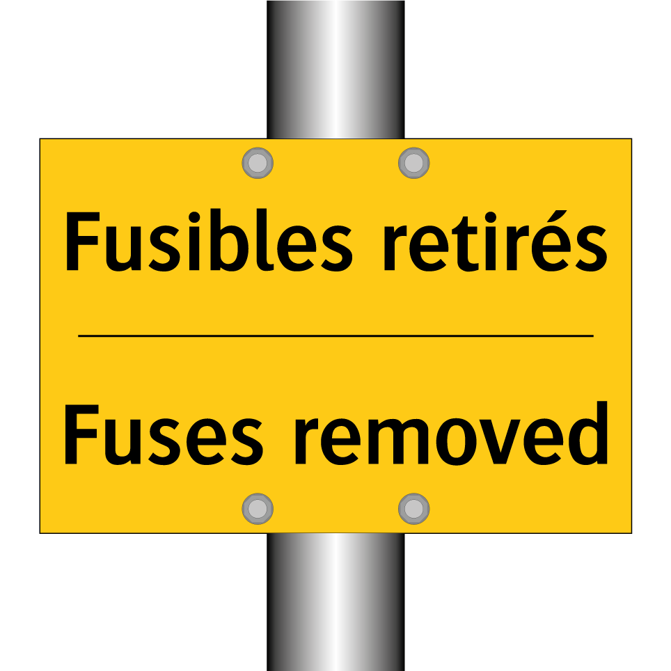 Fusibles retirés - Fuses removed