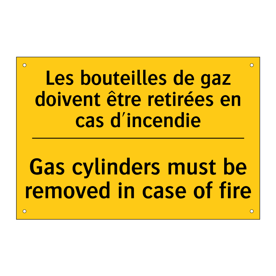 Les bouteilles de gaz doivent  /.../ - Gas cylinders must be removed  /.../