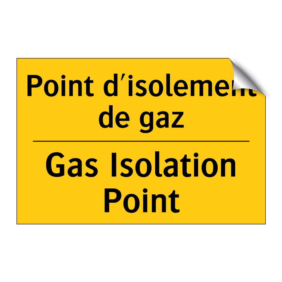 Point d'isolement de gaz - Gas Isolation Point