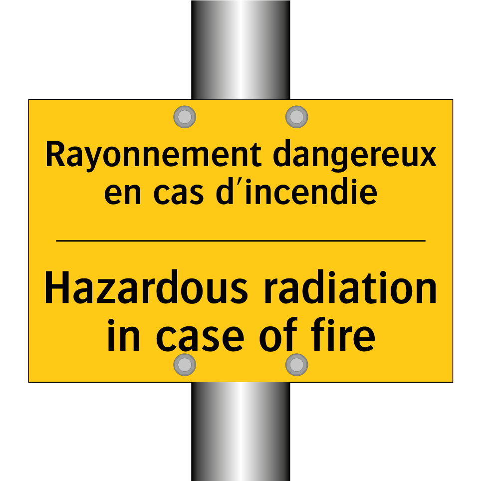 Rayonnement dangereux en cas d'incendie /.../ - Hazardous radiation in case of  /.../