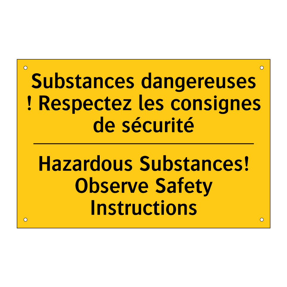 Substances dangereuses ! Respectez  /.../ - Hazardous Substances! Observe  /.../