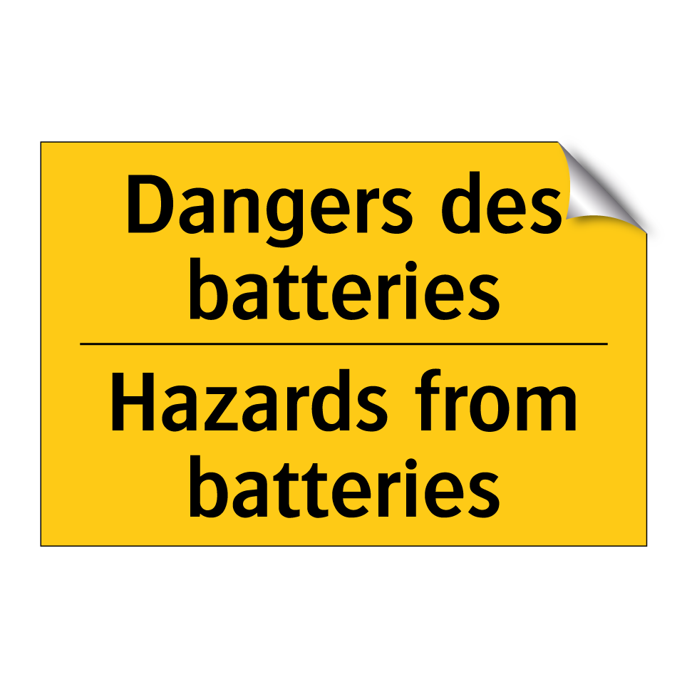 Dangers des batteries - Hazards from batteries