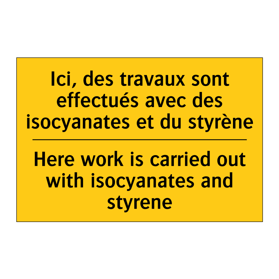 Ici, des travaux sont effectués  /.../ - Here work is carried out with  /.../