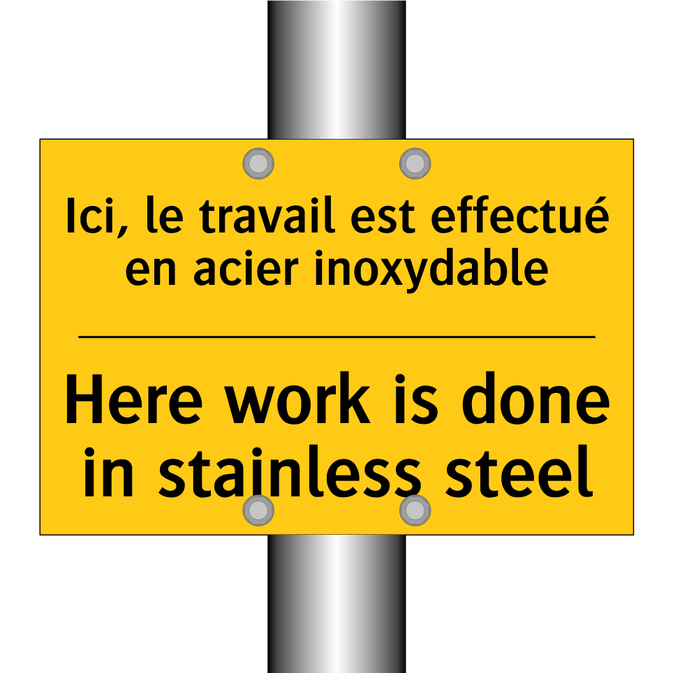Ici, le travail est effectué en  /.../ - Here work is done in stainless  /.../