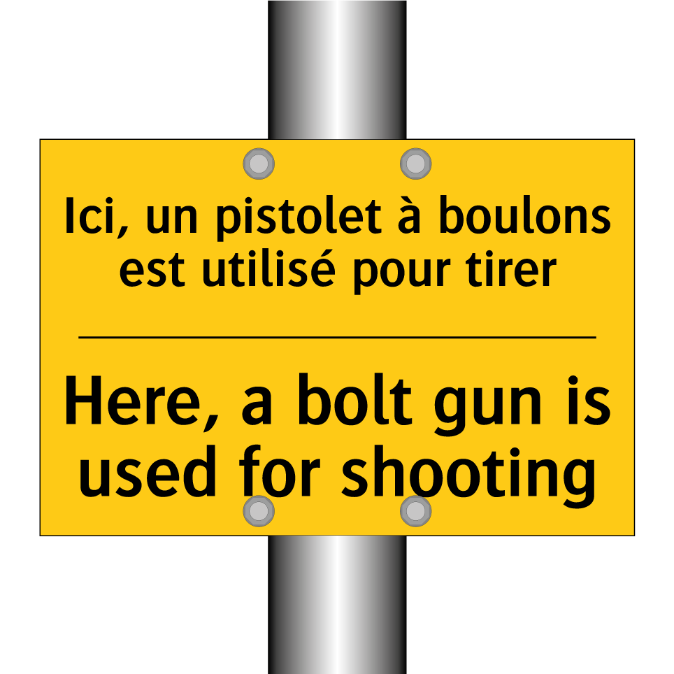 Ici, un pistolet à boulons est  /.../ - Here, a bolt gun is used for shooting /.../