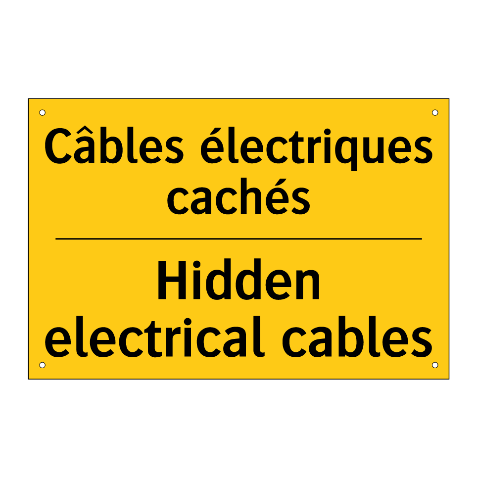 Câbles électriques cachés - Hidden electrical cables
