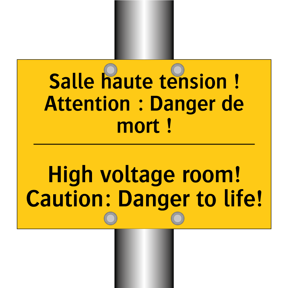 Salle haute tension ! Attention  /.../ - High voltage room! Caution: Danger  /.../
