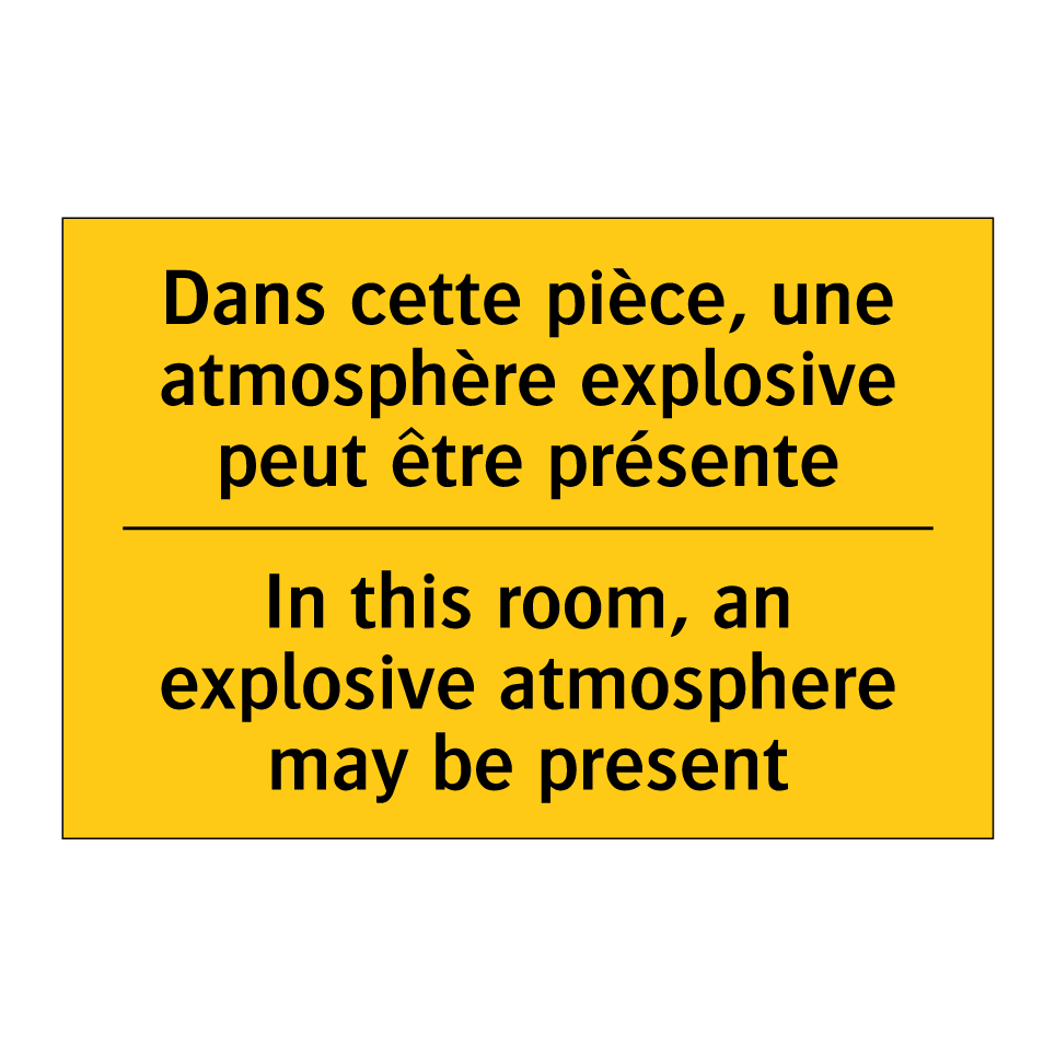 Dans cette pièce, une atmosphère  /.../ - In this room, an explosive atmosphere  /.../