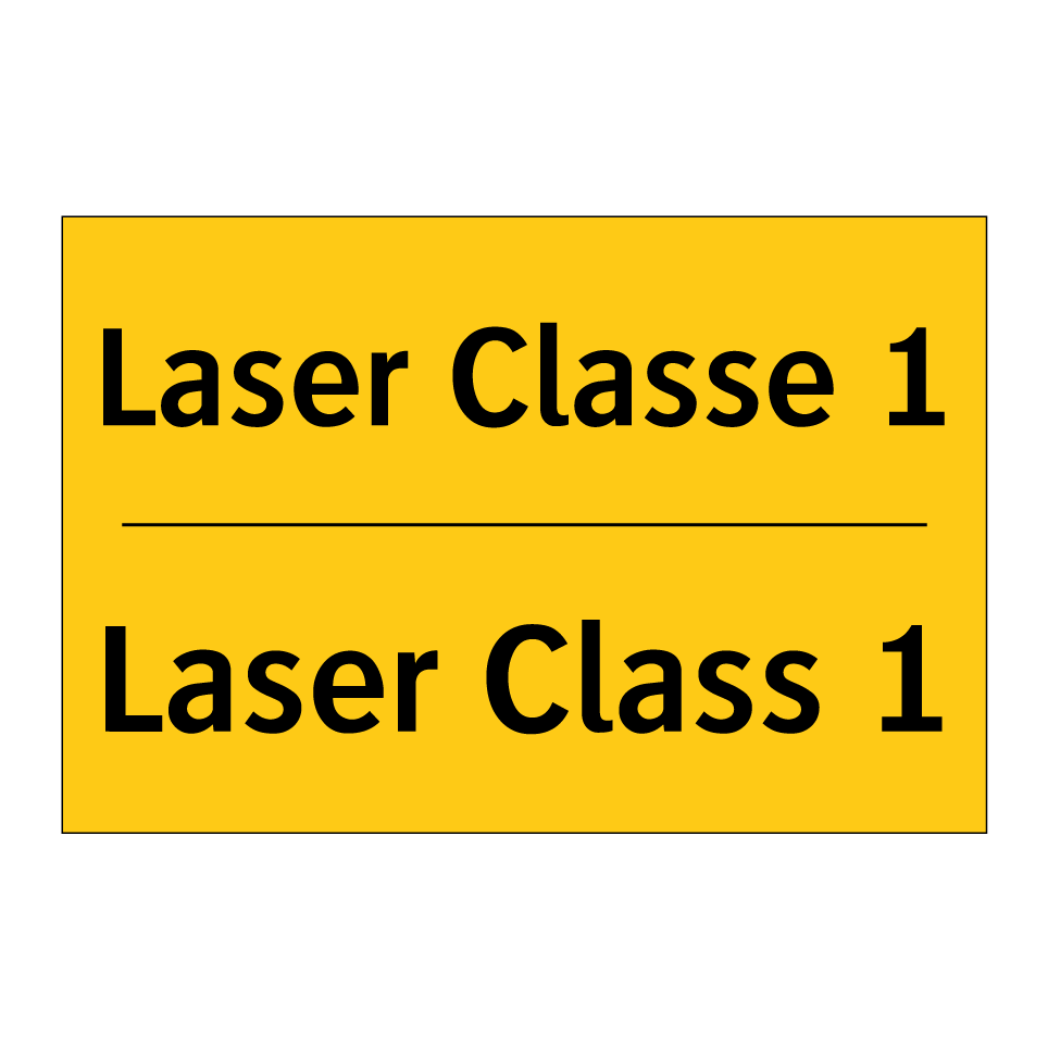 Laser Classe 1 - Laser Class 1