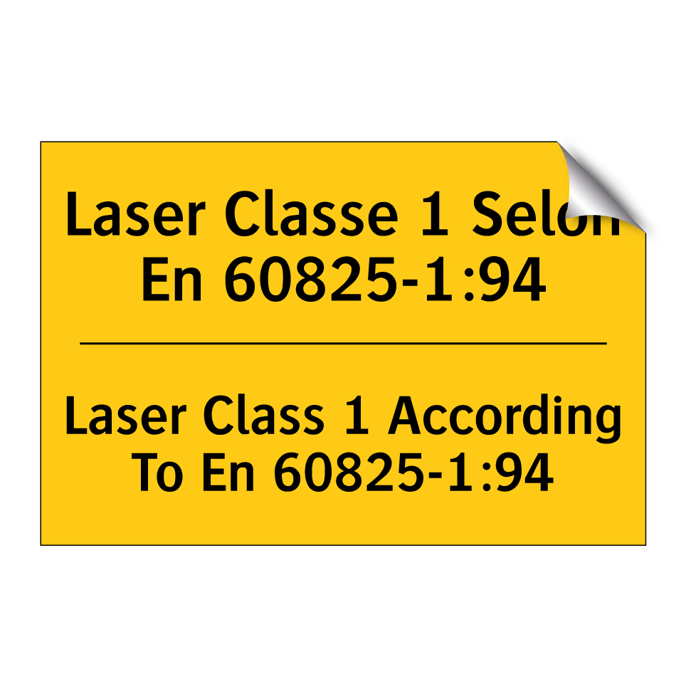 Laser Classe 1 Selon En 60825-1:94 /.../ - Laser Class 1 According To En  /.../