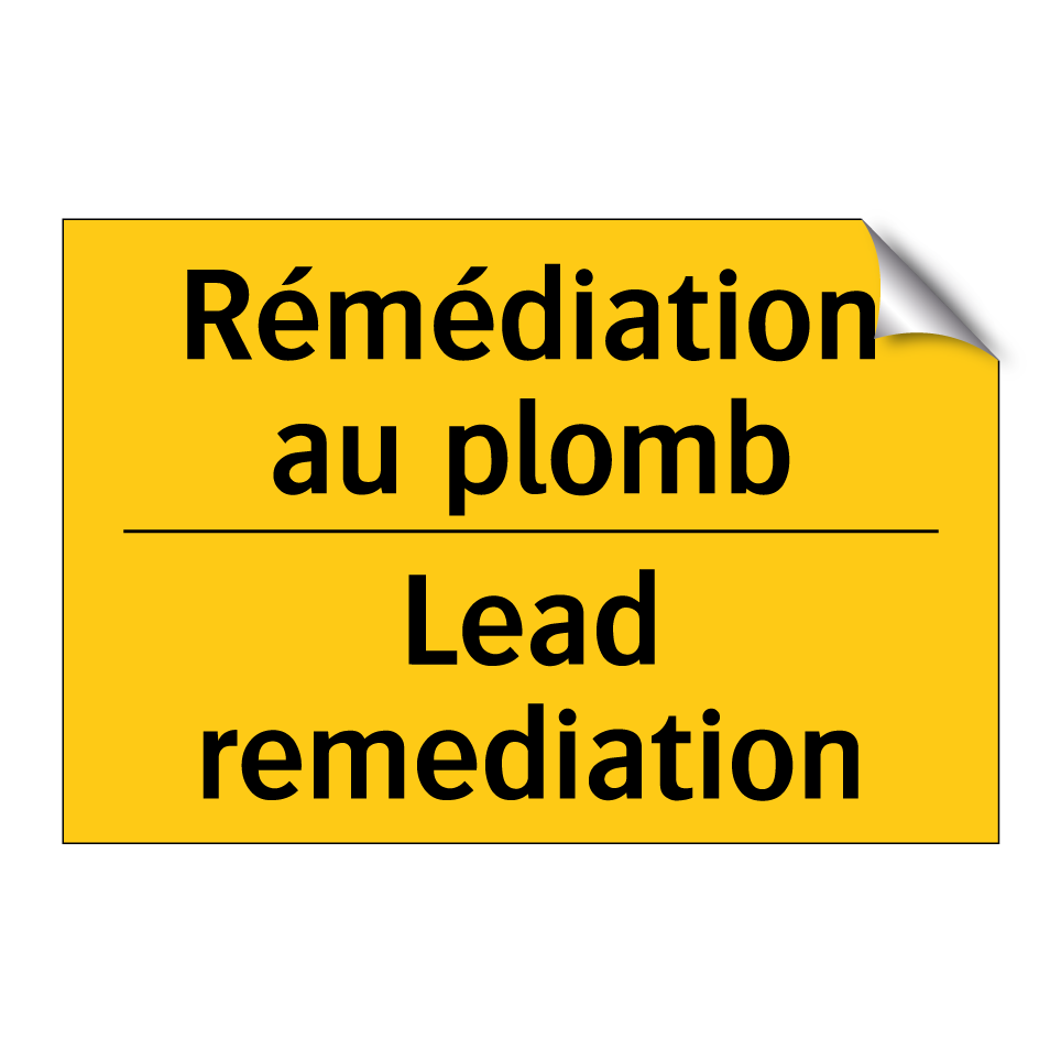 Rémédiation au plomb - Lead remediation