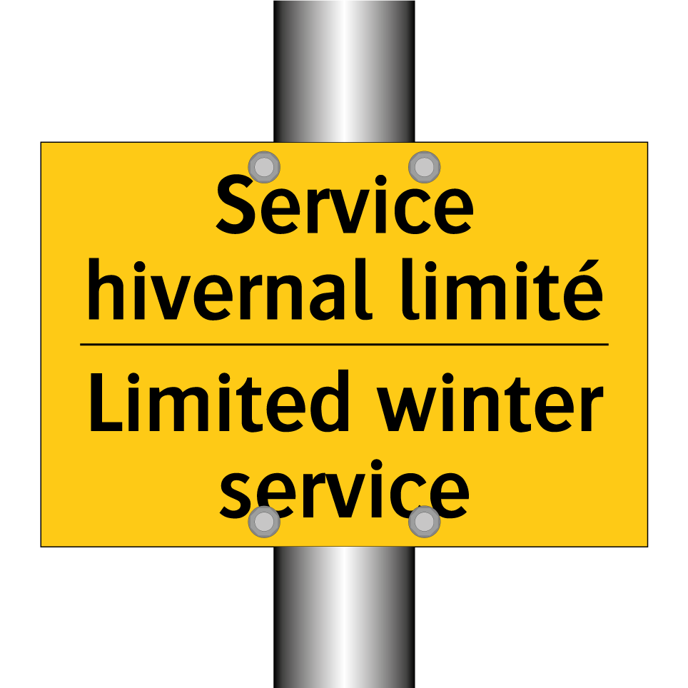 Service hivernal limité - Limited winter service