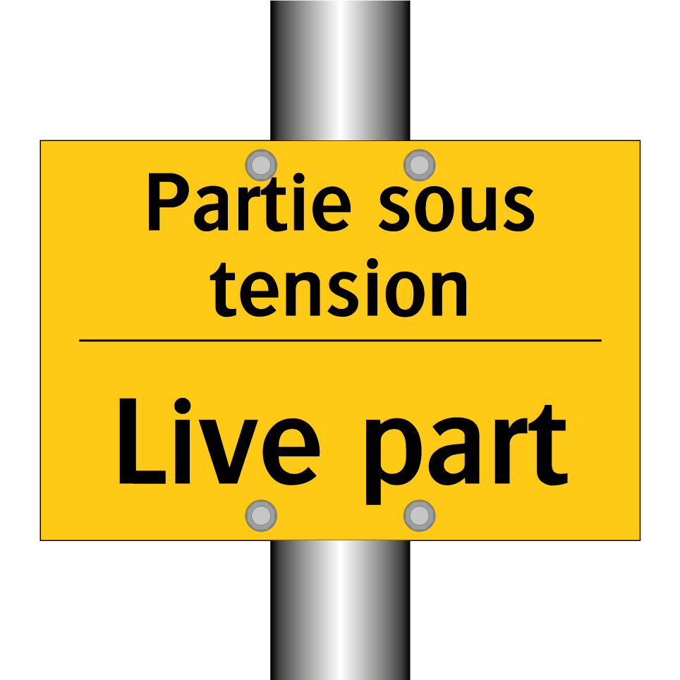 Partie sous tension - Live part