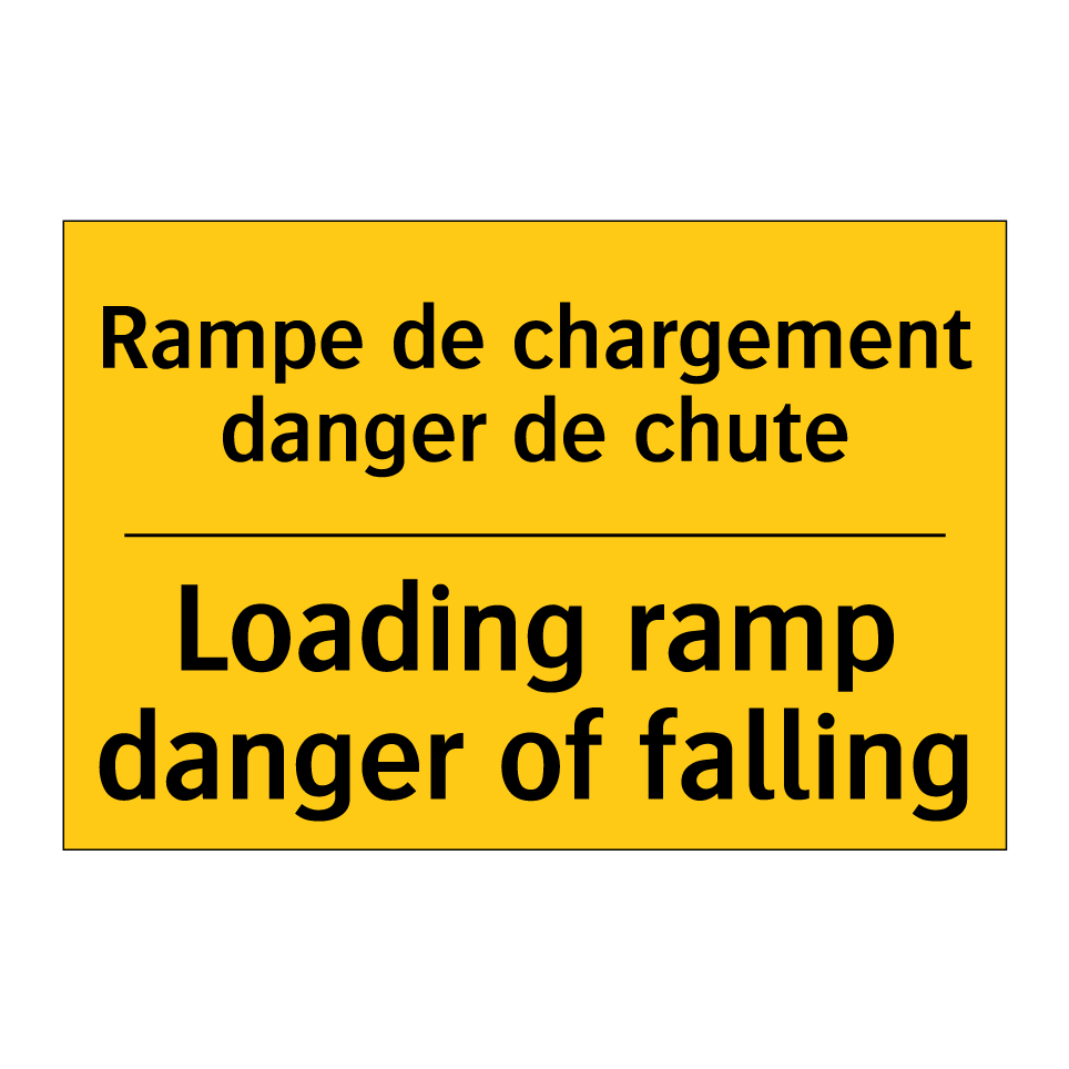 Rampe de chargement danger de  /.../ - Loading ramp danger of falling