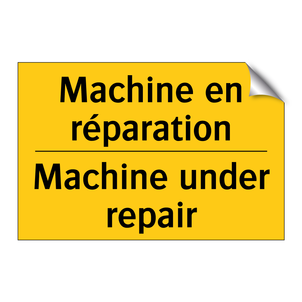 Machine en réparation - Machine under repair