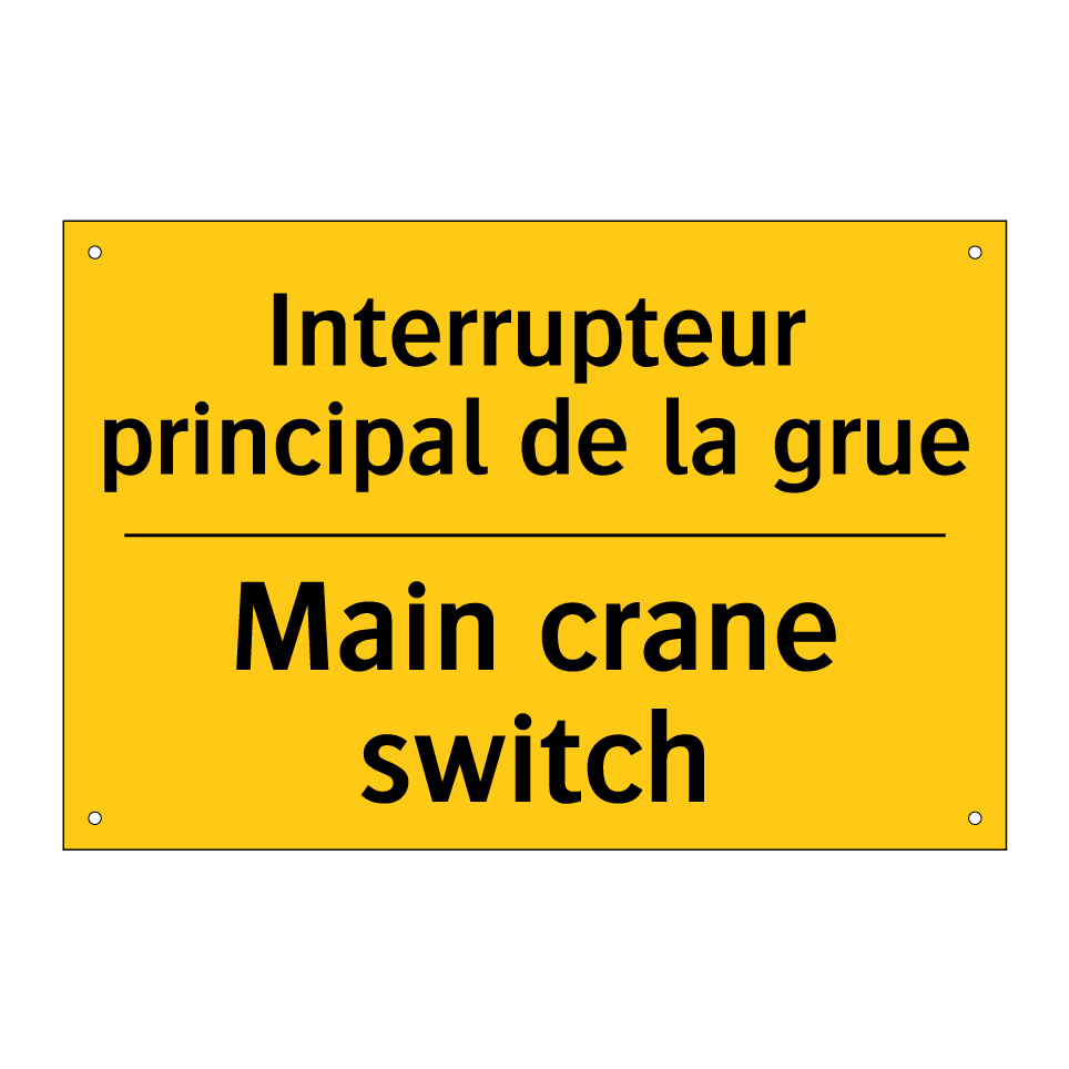 Interrupteur principal de la grue /.../ - Main crane switch