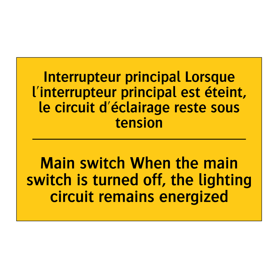 Interrupteur principal Lorsque  /.../ - Main switch When the main switch  /.../