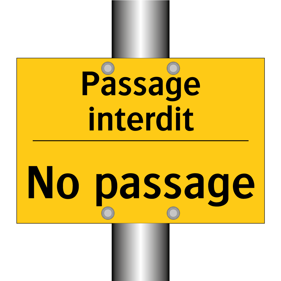 Passage interdit - No passage