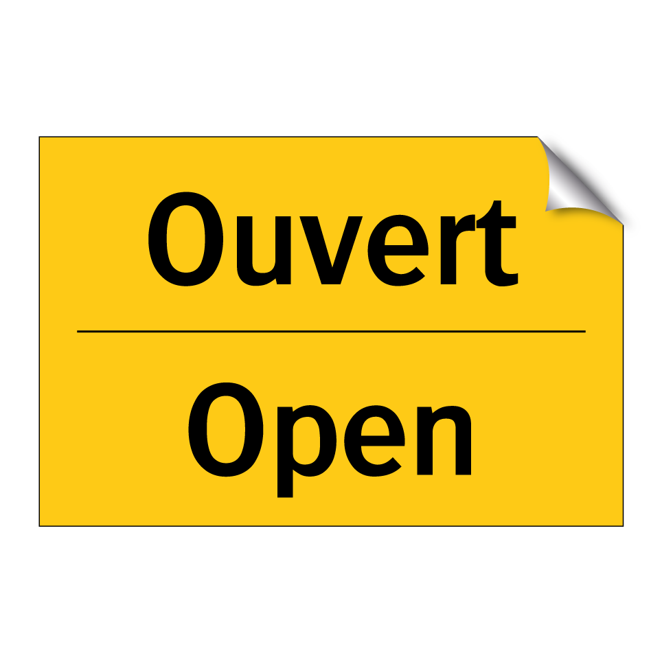 Ouvert - Open