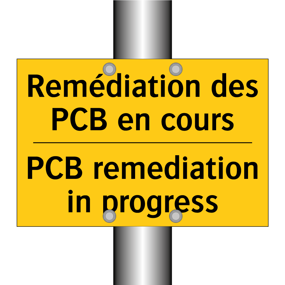 Remédiation des PCB en cours - PCB remediation in progress