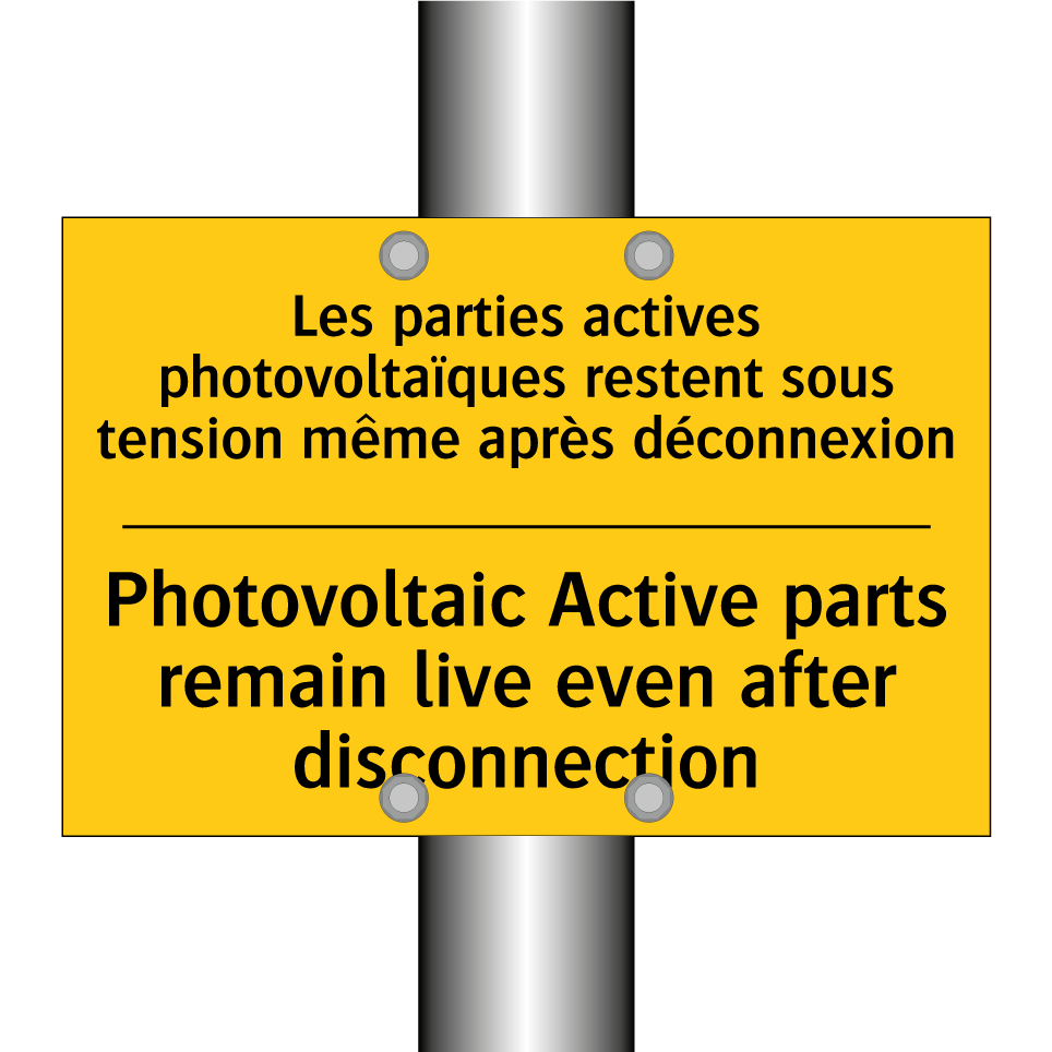Les parties actives photovoltaïques  /.../ - Photovoltaic Active parts remain  /.../