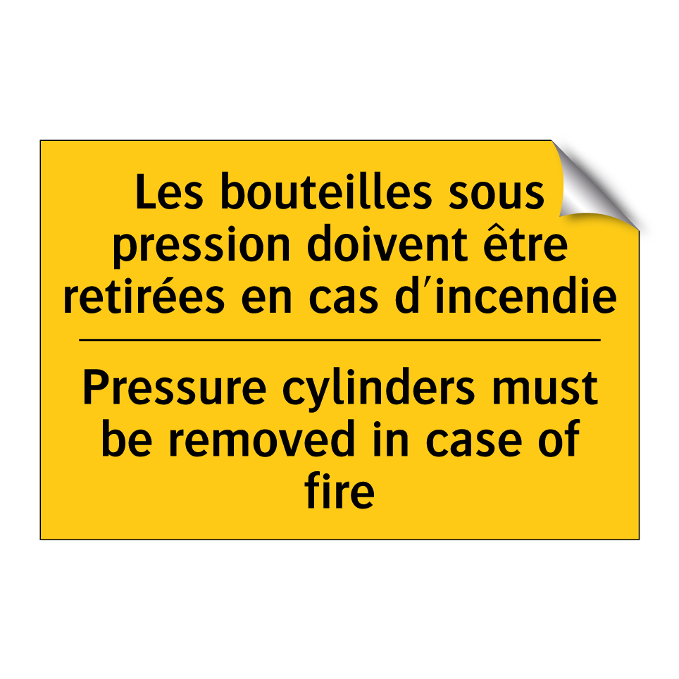 Les bouteilles sous pression doivent  /.../ - Pressure cylinders must be removed  /.../
