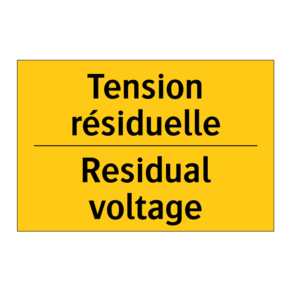 Tension résiduelle - Residual voltage