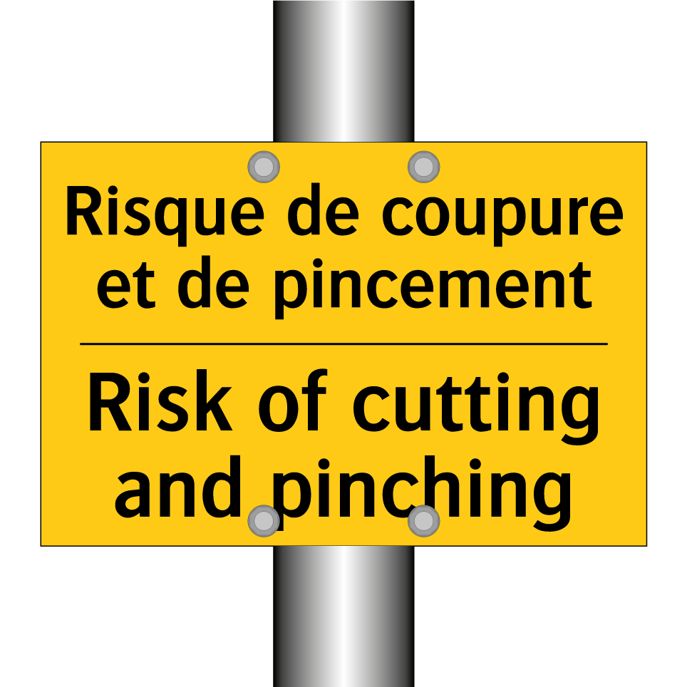 Risque de coupure et de pincement /.../ - Risk of cutting and pinching