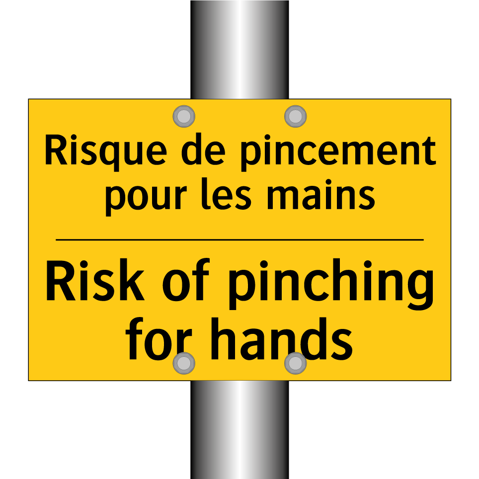 Risque de pincement pour les mains /.../ - Risk of pinching for hands