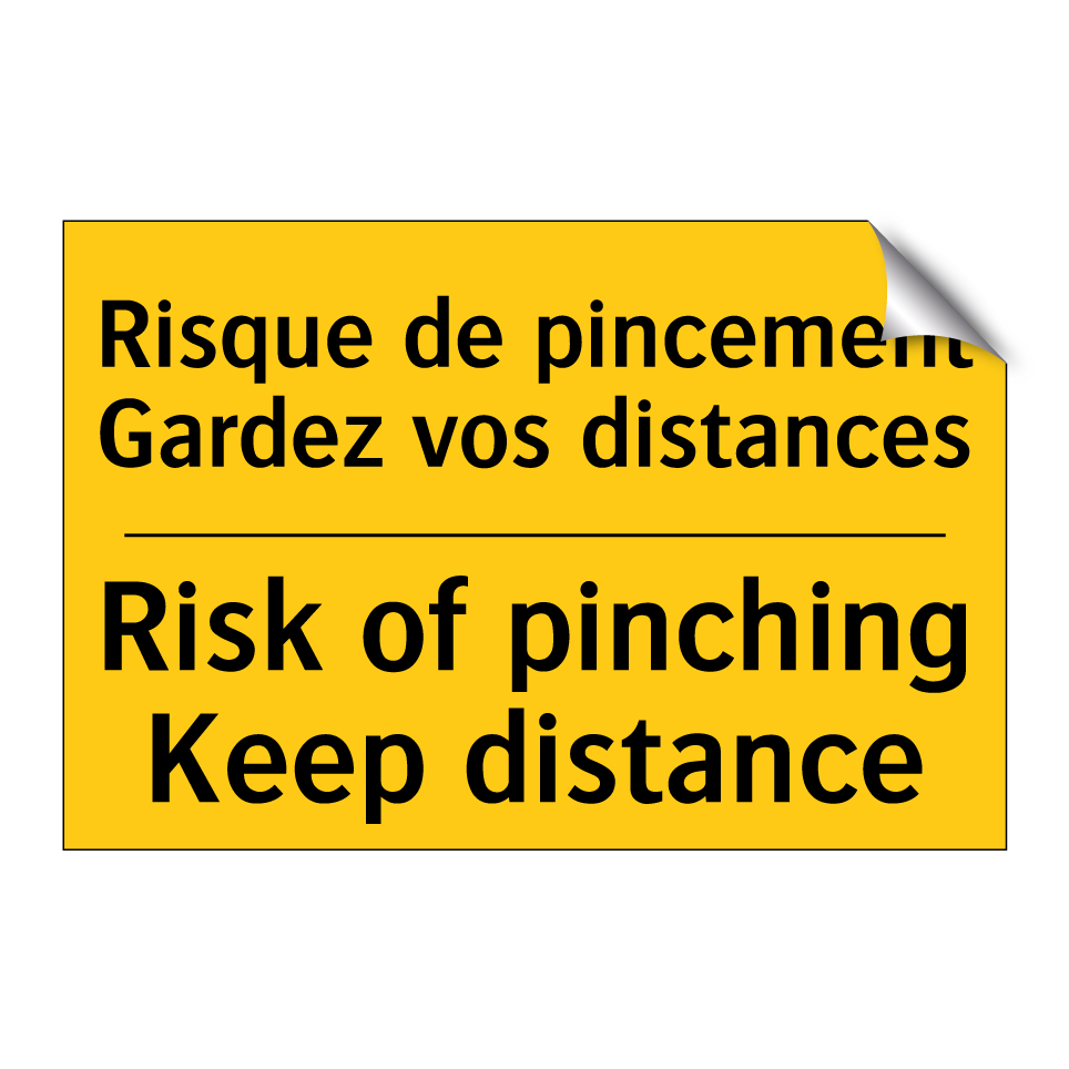 Risque de pincement Gardez vos  /.../ - Risk of pinching Keep distance