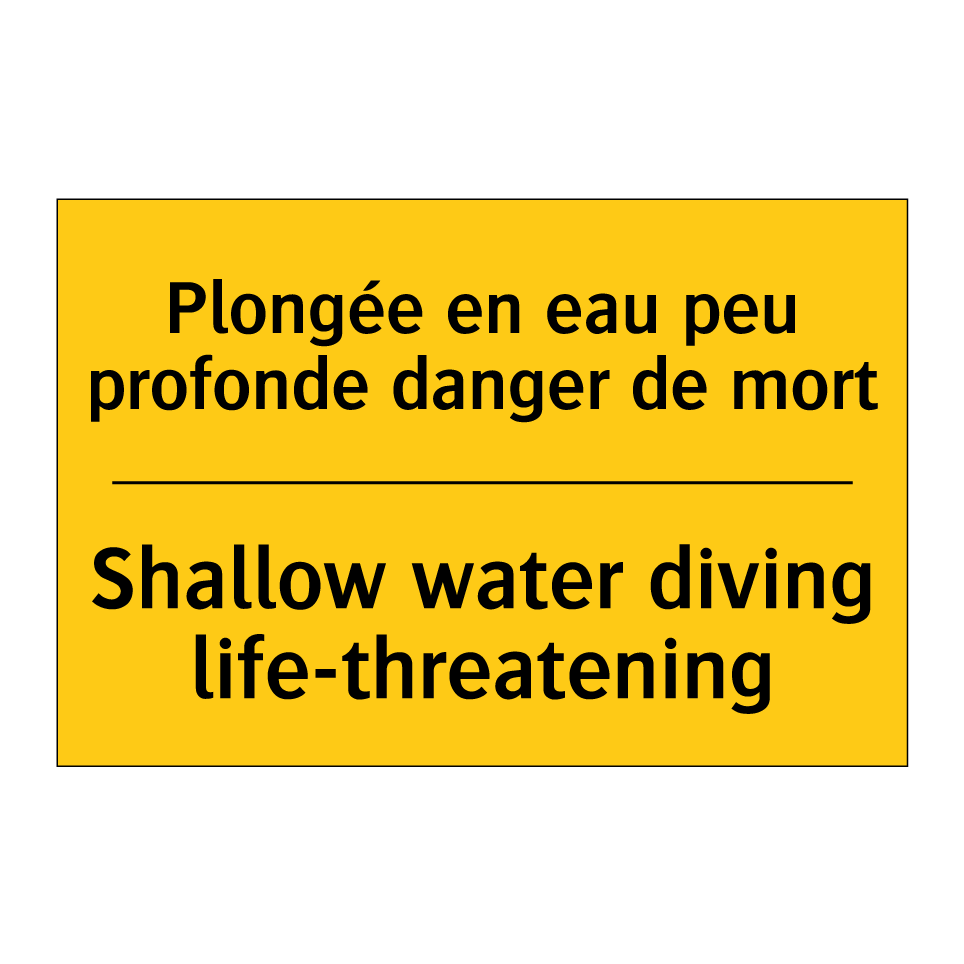 Plongée en eau peu profonde danger  /.../ - Shallow water diving life-threatening /.../