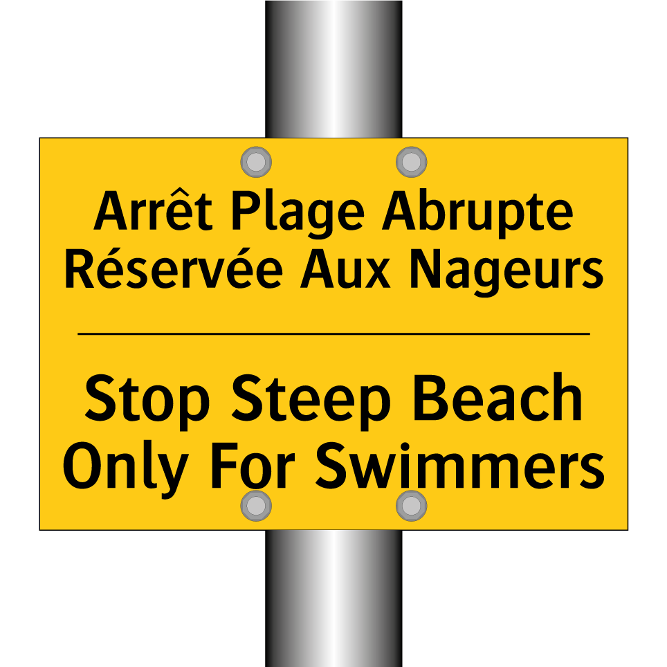 Arrêt Plage Abrupte Réservée Aux  /.../ - Stop Steep Beach Only For Swimmers /.../