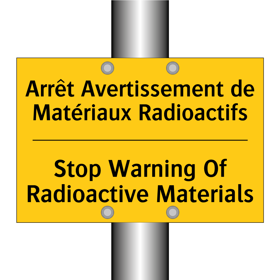 Arrêt Avertissement de Matériaux  /.../ - Stop Warning Of Radioactive Materials /.../