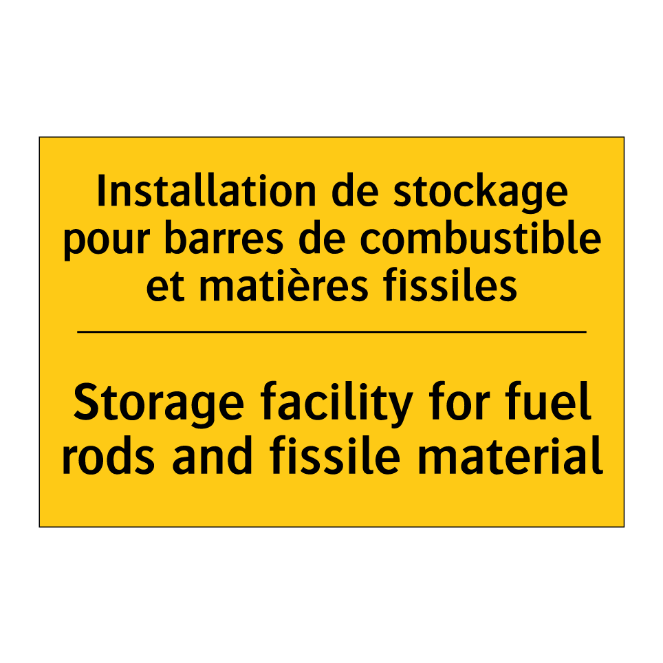 Installation de stockage pour  /.../ - Storage facility for fuel rods  /.../