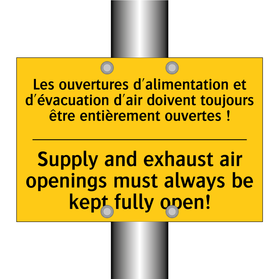 Les ouvertures d'alimentation  /.../ - Supply and exhaust air openings  /.../