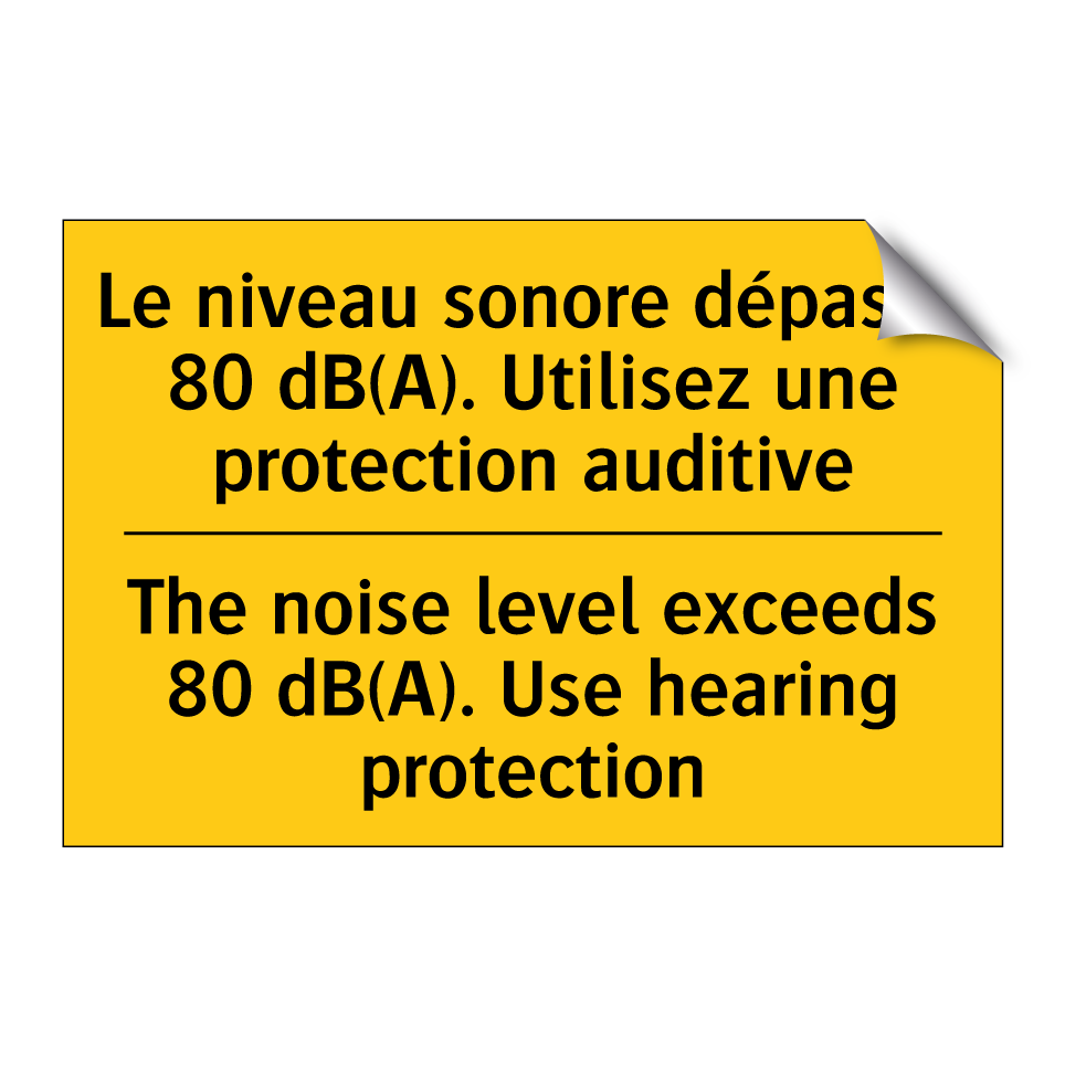 Le niveau sonore dépasse 80 dB(A).  /.../ - The noise level exceeds 80 dB(A).  /.../