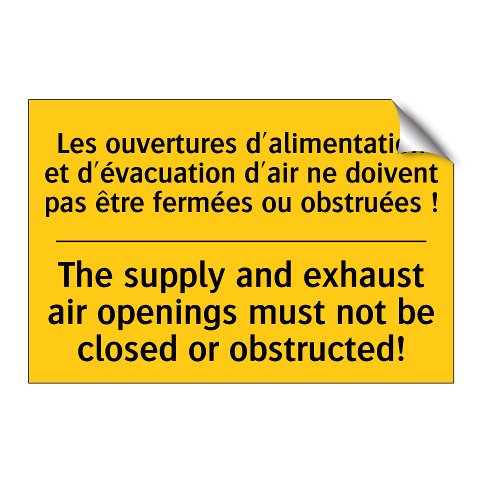 Les ouvertures d'alimentation  /.../ - The supply and exhaust air openings  /.../