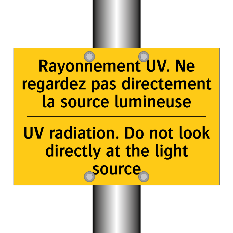 Rayonnement UV. Ne regardez pas  /.../ - UV radiation. Do not look directly  /.../