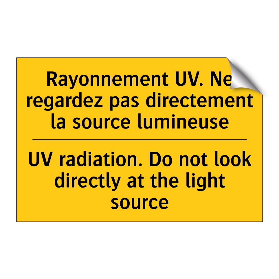 Rayonnement UV. Ne regardez pas  /.../ - UV radiation. Do not look directly  /.../