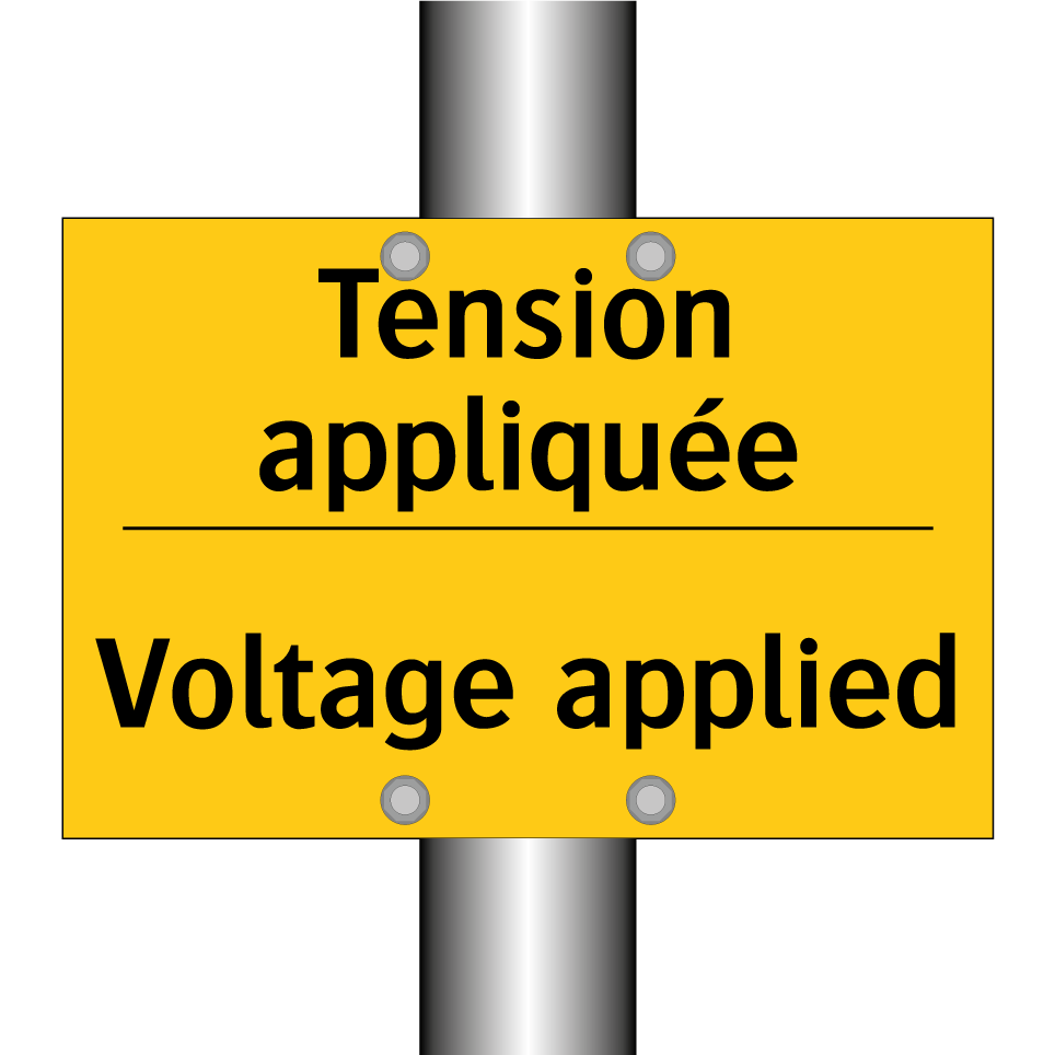 Tension appliquée - Voltage applied