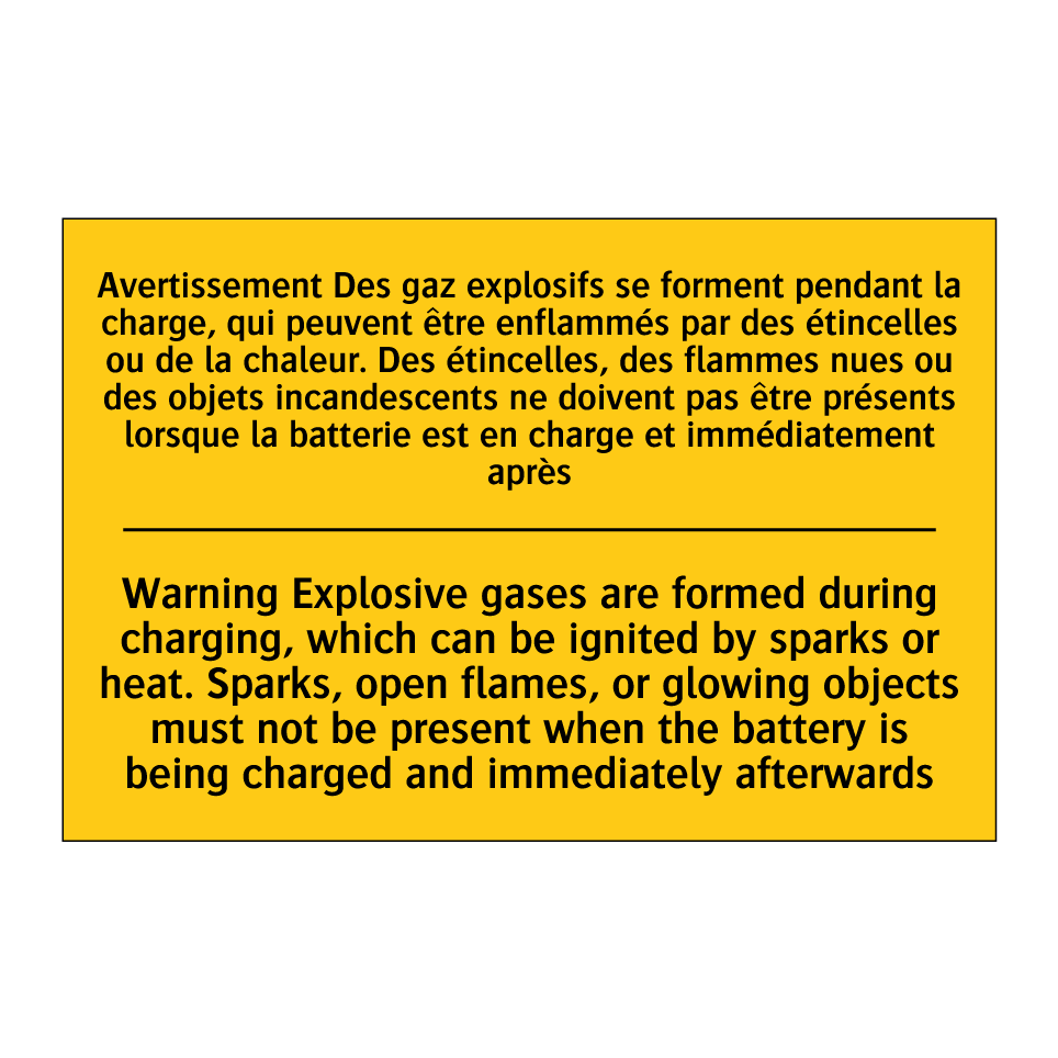 Avertissement Des gaz explosifs  /.../ - Warning Explosive gases are formed  /.../