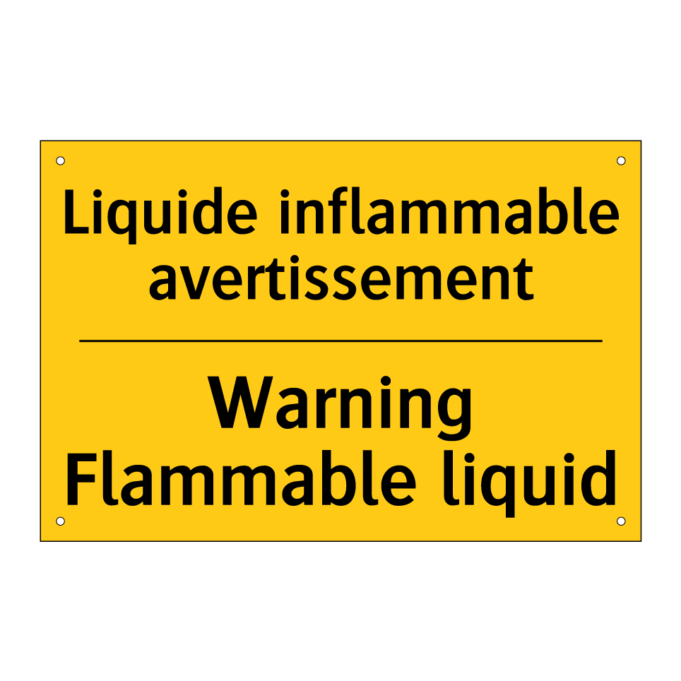 Liquide inflammable avertissement /.../ - Warning Flammable liquid
